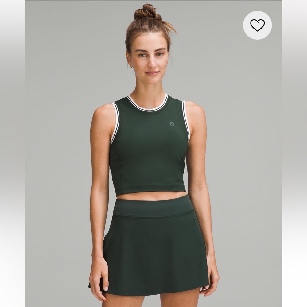 LULULEMON Varsity Scoop-Neck Cropped Tennis Tank Top Medium Support, B/C NWT - Picture 2 of 14